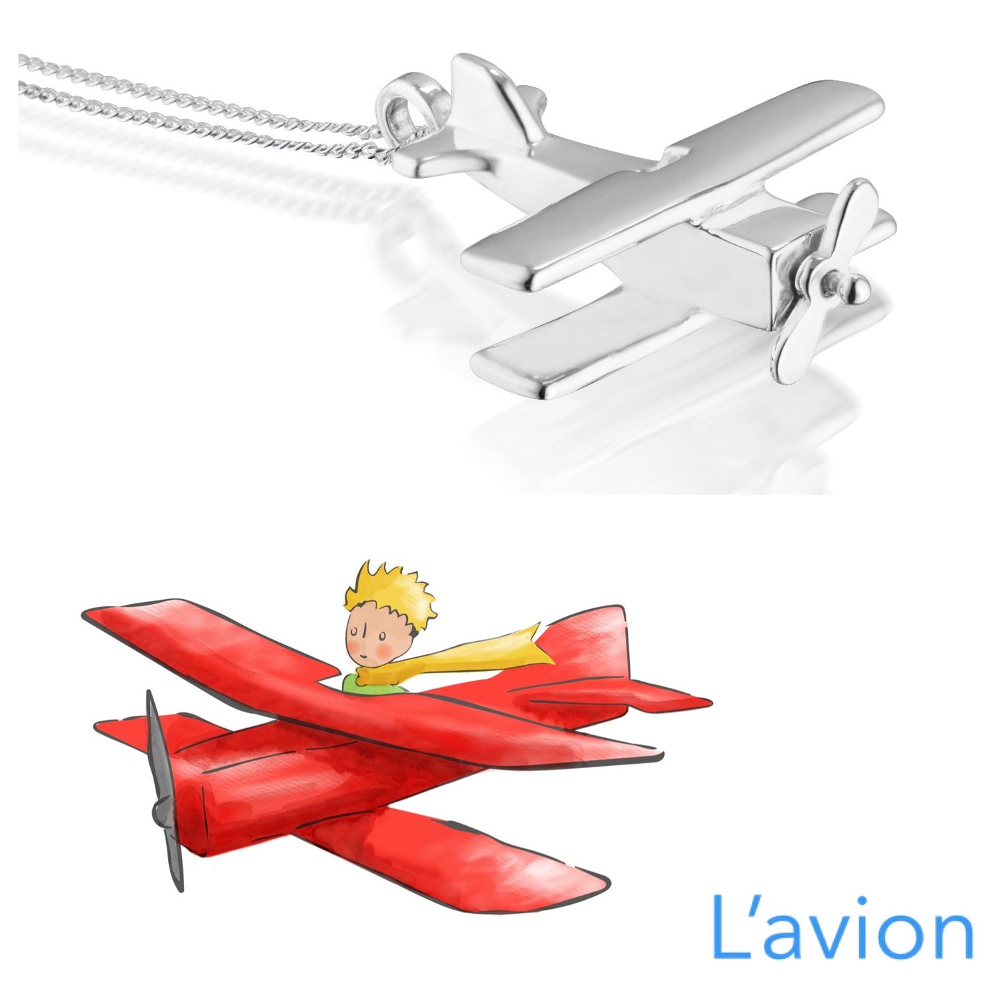 L'avion Charm Necklace