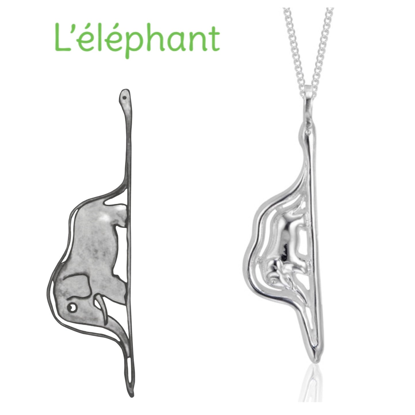 L’Éléphant Charm Necklace