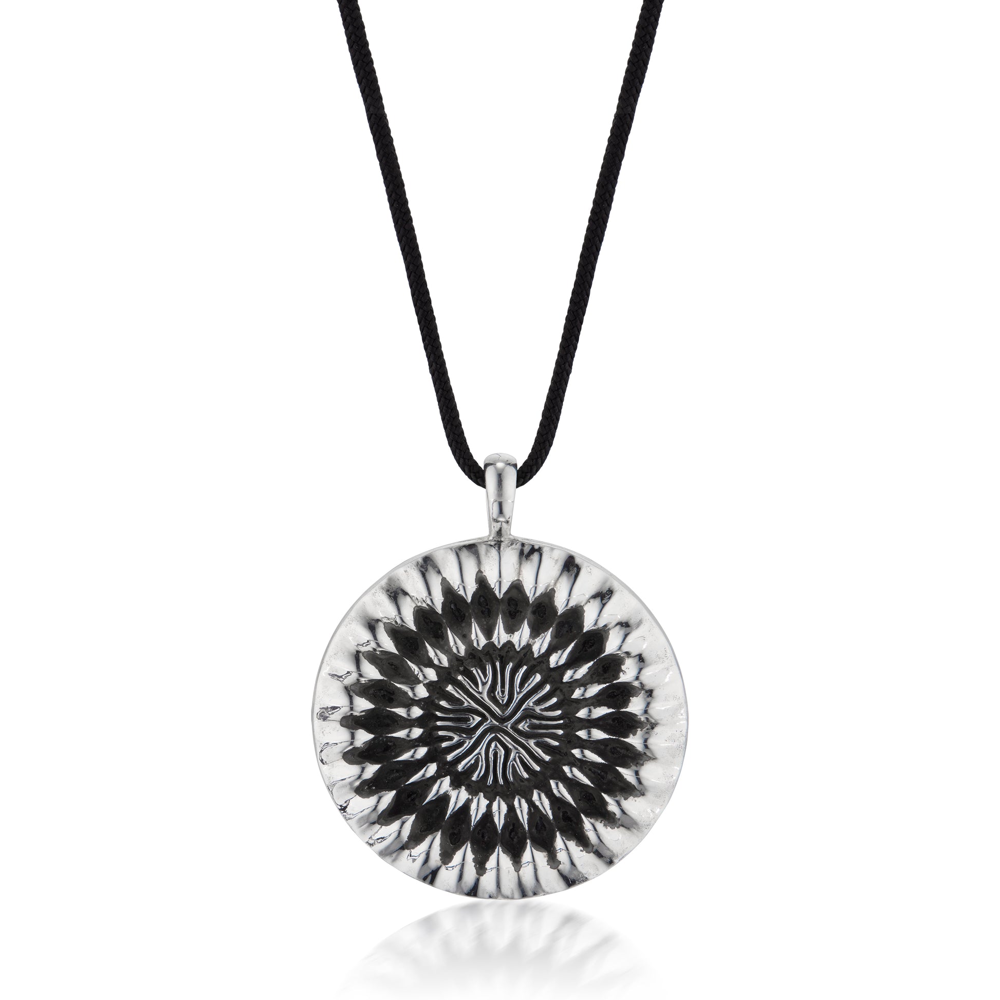 Sterling silver oxidized necklace: Impression of Love© Collection