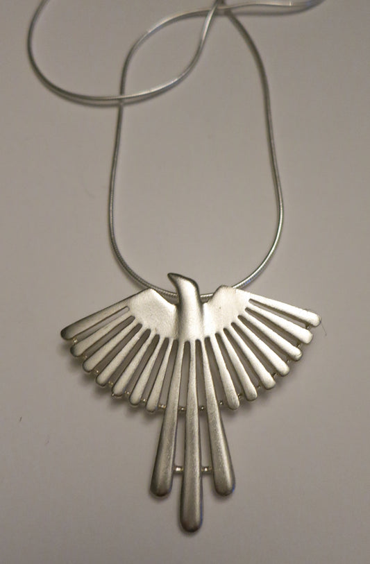 Rising Phoenix Sterling Silver Small Necklace